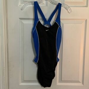 Nike Women’s One Piece Swimsuit - Black and Blue